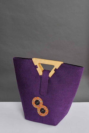purple bags. African bags. Purple african bags.