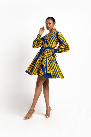 
            
                Load image into Gallery viewer, yellow african dress. african clothing for women
            
        