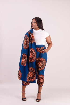 Plus size pant for women. African print plus size jacket and African print plus size pant. African clothing for plus size women