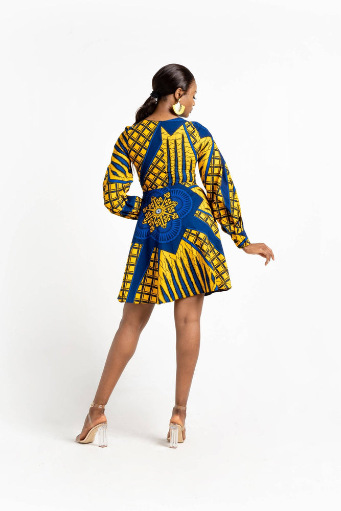 Yellow African dress for women. african clothing for women