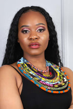 african print necklace. african necklace. handmade necklace for sale