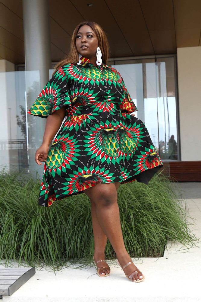 Bella African Print Women Dress