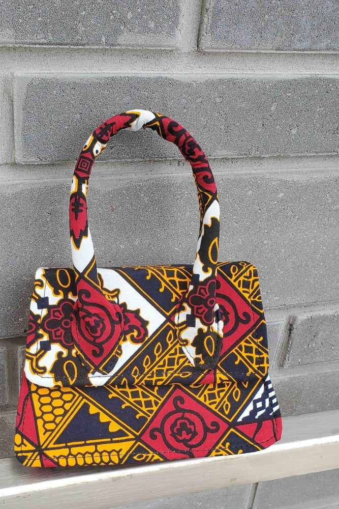 Red crossbody bags. Red African bag for women.
