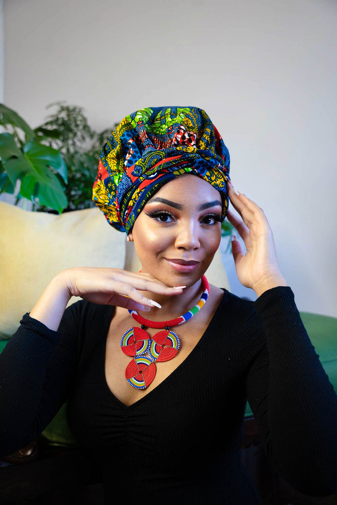 african print bonnet