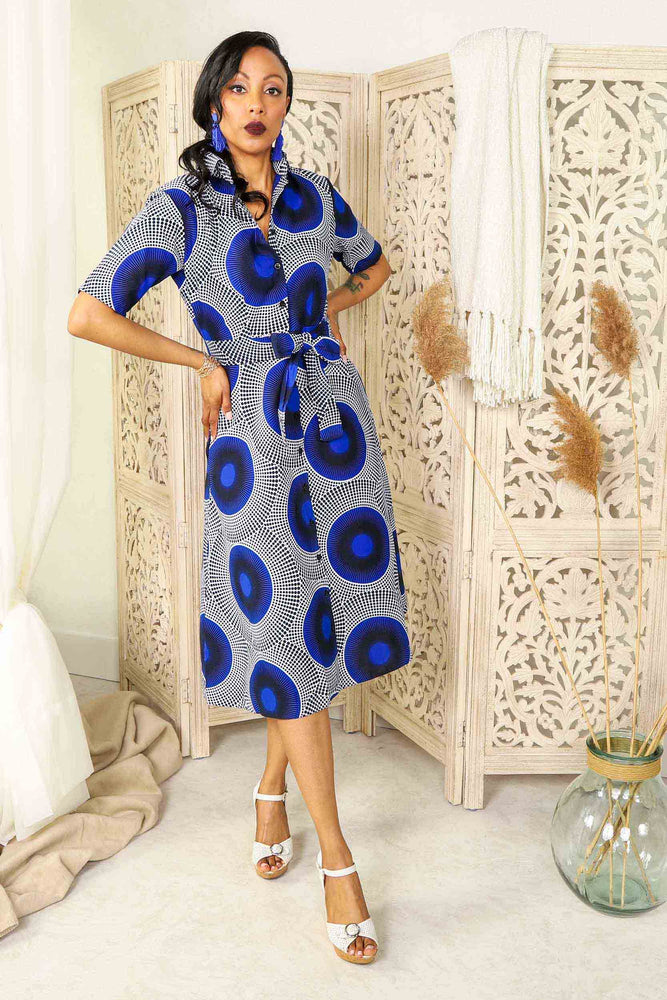 ELZA African Print Shirt Dress ELZA African Print Shirt Dress