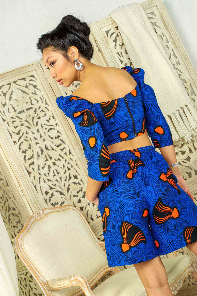 Printed Kente Two Piece Sets Women's Crop Tops and skirt  Crop tops women,  Latest african fashion dresses, Crop top and shorts