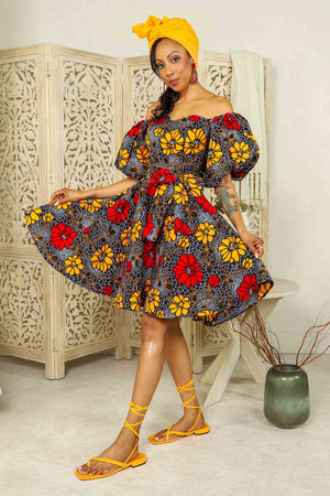 Off Shoulder Ankara Sleeves Puff Sleeve Off Shoulder Ankara Blouse