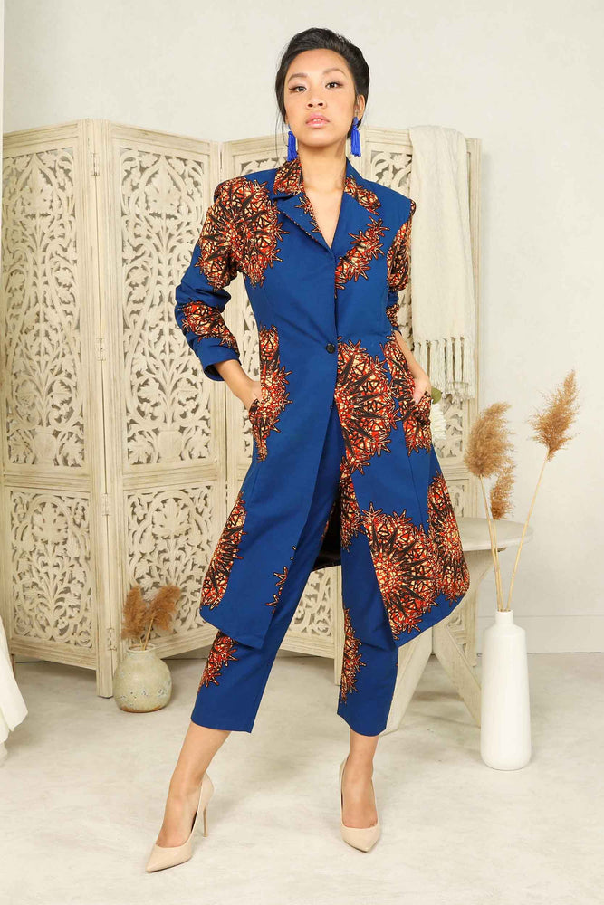 floral trench coat. African print jacket for ladies