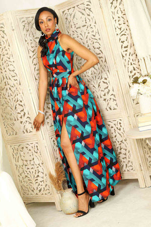 african long dresses designs pictures Ankara full flare long gown styles