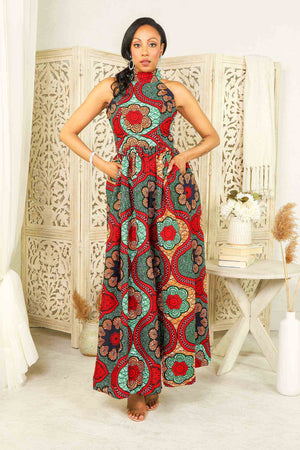 african print maxi dresses Kainene Dress Can be worn with or without the slit Elastic on waist Made with high quality African print wax fabric 100% Cotton Designed in USA and made in Nigeria Omenana Kaftan Maxi Dress