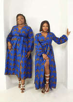 Blue maxi dress, African dresses, african dress, african clothing, ankara dress, african print clothing
