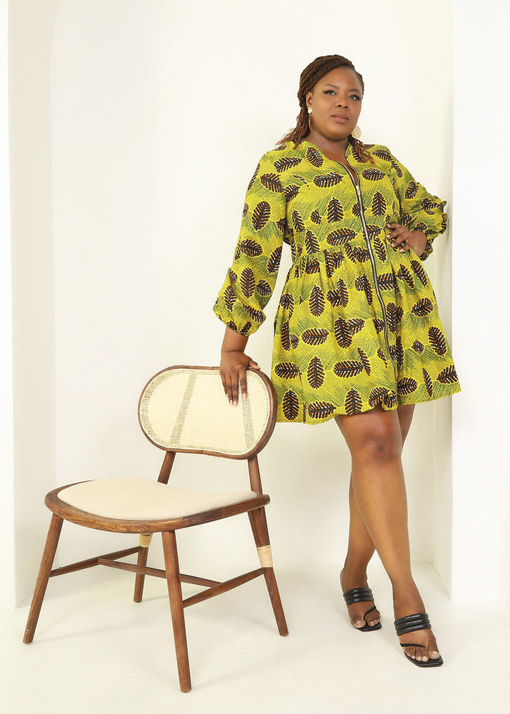 green dress, midi dress, African dresses, african dress, african clothing, ankara dress, african print clothing