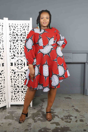 
            
                Load image into Gallery viewer, red african dresses. African dress. Red African dresses for women.. african clothing for women
            
        