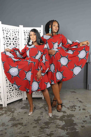 
            
                Load image into Gallery viewer, red african dresses. African dress. Red African dresses for women.. African clothing for women
            
        