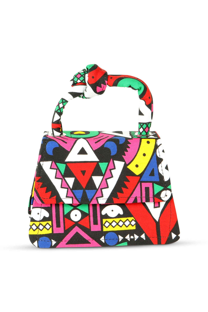 Multicolor mini bag. african handbag. pink mini bag