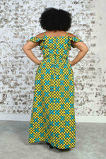 Long dress for women. African print long dress for women.