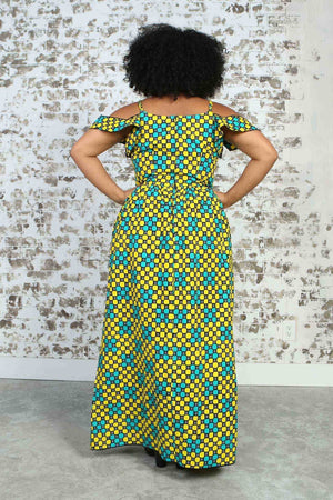 
            
                Load image into Gallery viewer, Long dress for women. African print long dress for women.
            
        