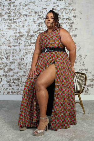 Long dress for plus side. African maxi dress for plus size. Plus size fashion.