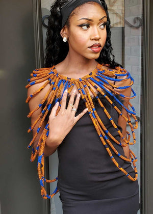 Morah Layered African Statement Cape Necklace