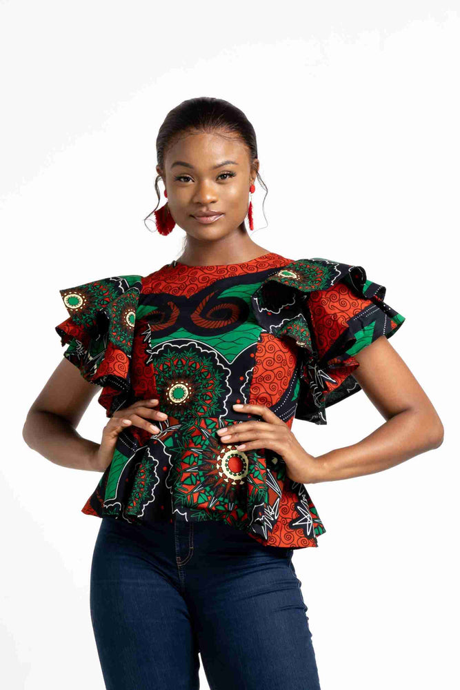 KAREN African Print Women's Top