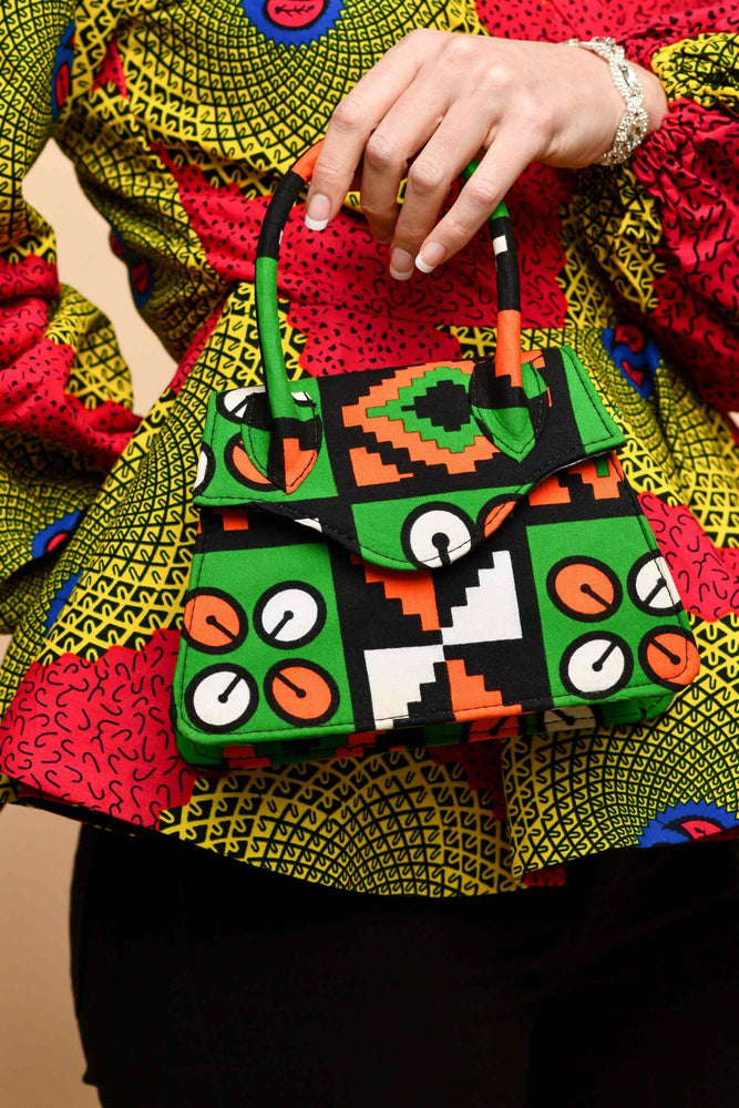 Crossbody Bag. Floral mini bag. African print mini bags for women. African print purse for ladies. 