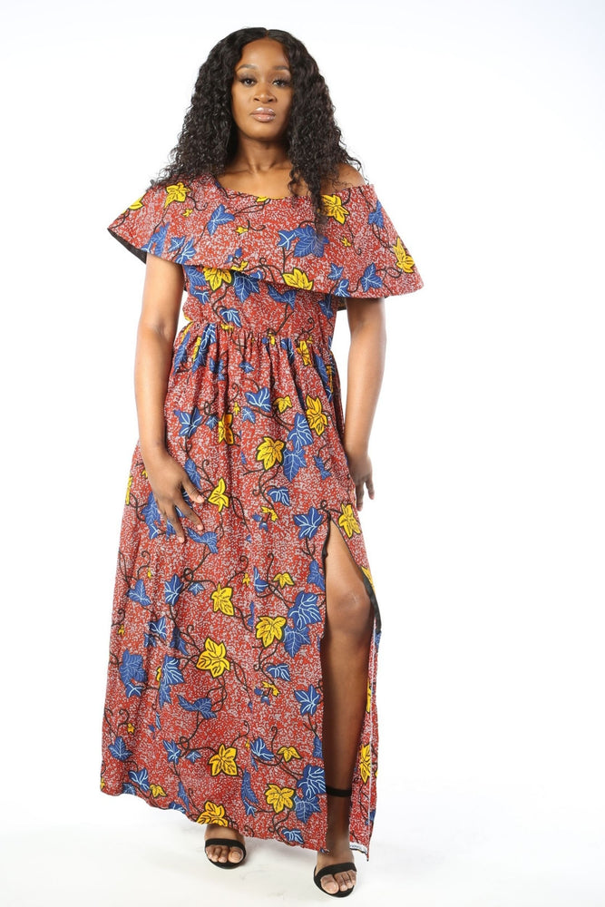 
            
                Load image into Gallery viewer, AKANI African Print Women&amp;#39;s Dress (Maxi) - KEJEO DESIGNS
            
        