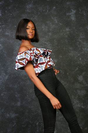 ALTEA African Print Crop Top. Summer tops for ladies. African tops for women. Summer outfits for women.