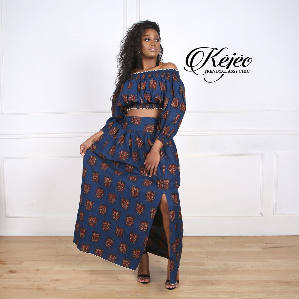 
            
                Load image into Gallery viewer, ASANA African Print Maxi Skirt SKIRT KEJEO 
            
        