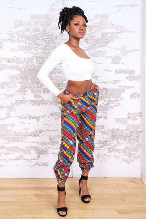 
            
                Load image into Gallery viewer, CANAH AFRICAN PRINT WOMEN&amp;#39;S CARGO PANT - KEJEO DESIGNS
            
        