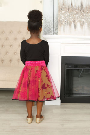 
            
                Load image into Gallery viewer, CHIMENE AFRICAN PRINT GIRLS&amp;#39; FLARED TULLE SKIRT - KEJEO DESIGNS
            
        