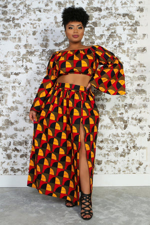 
            
                Load image into Gallery viewer, CHIZA African Print Crop Top TOP KEJEO 
            
        