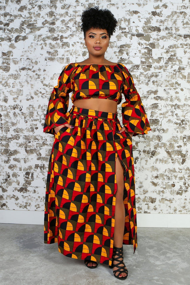 
            
                Load image into Gallery viewer, CHIZA African Print Crop Top TOP KEJEO 
            
        