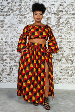 CHIZA African Print Maxi Skirt TOP KEJEO 