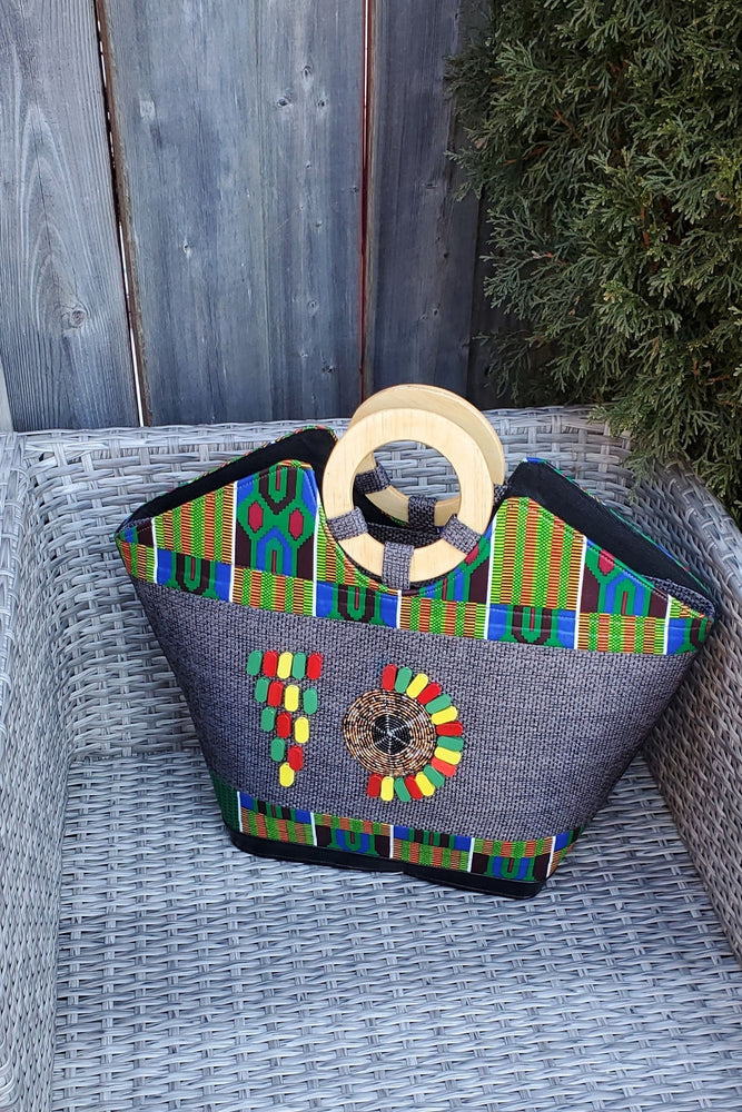 
            
                Load image into Gallery viewer, DELPHINA African Print Bag - KEJEO DESIGNS
            
        