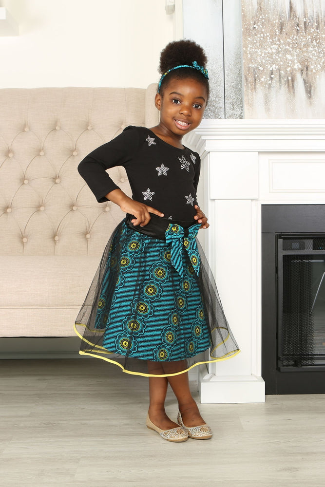 DIDI AFRICAN PRINT GIRLS' FLARED TULLE SKIRT – KEJEO DESIGNS