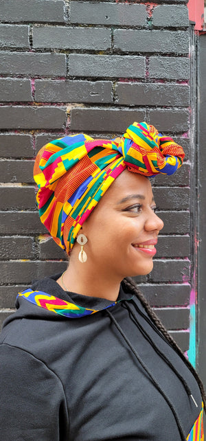 
            
                Load image into Gallery viewer, ENOWA AFRICAN PRINT HEADWRAP - KEJEO DESIGNS
            
        