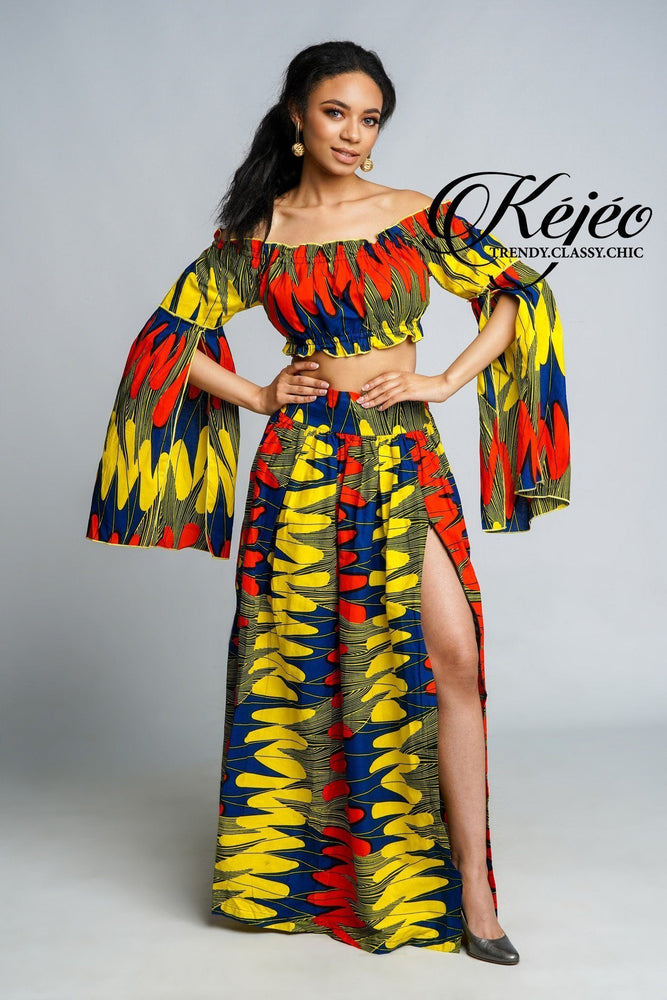 African skirt, african print maxi skirt