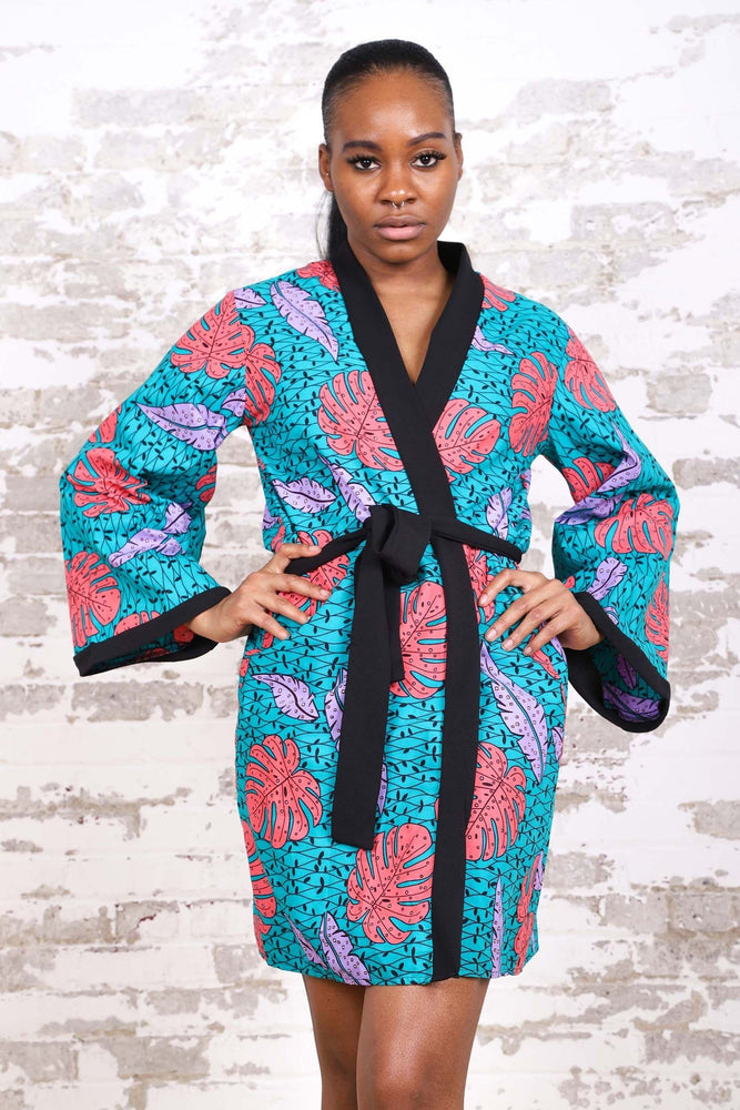 EYON AFRICAN PRINT KIMONO WOMEN'S DRESS/TOP - KEJEO DESIGNS