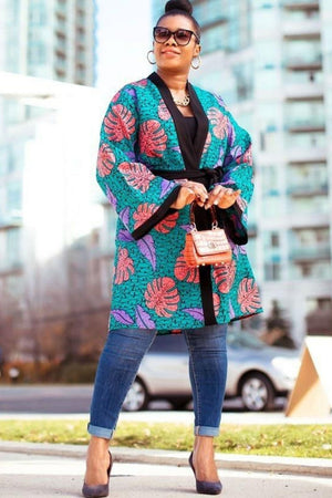 Kimono Coat African Kimono Tops AFRICAN PRINT KIMONO FOR WOMEN