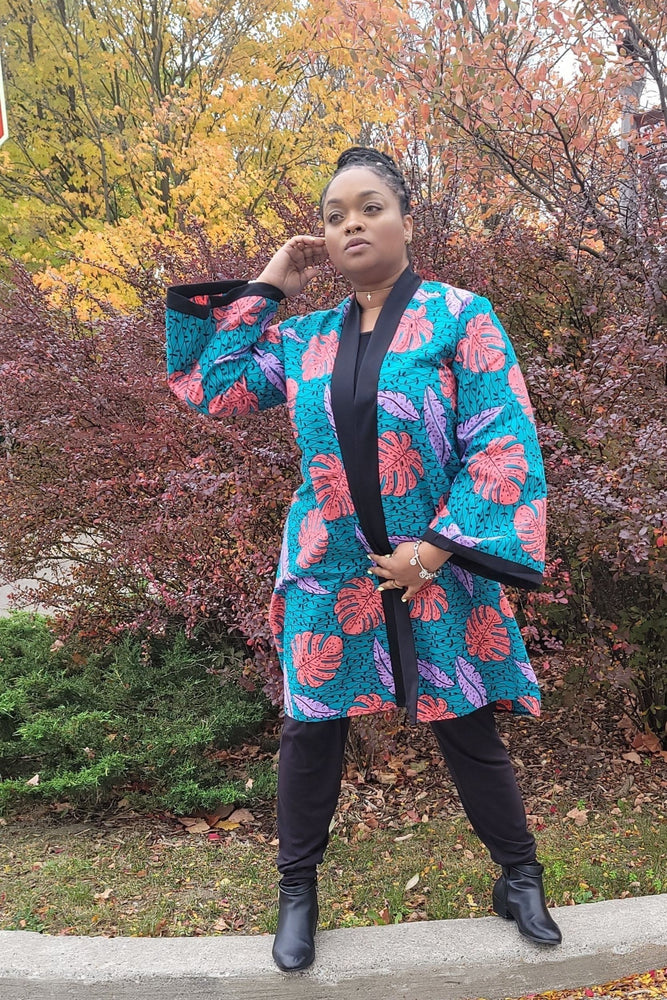 EYON AFRICAN PRINT KIMONO WOMEN'S DRESS/TOP - KEJEO DESIGNS
