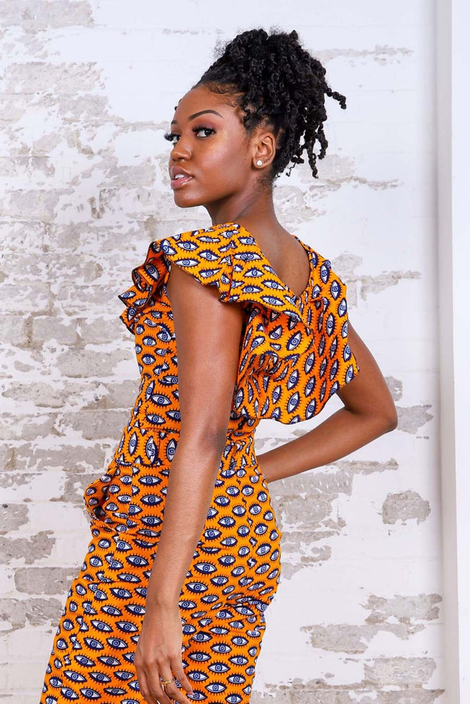 
            
                Load image into Gallery viewer, FALINA AFRICAN PRINT CROP TOP - KEJEO DESIGNS
            
        