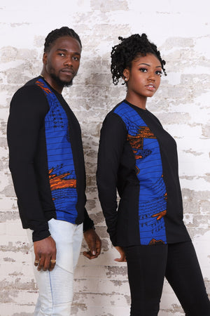 African Print Long Sleeve T-Shirt for guys - KEJEO DESIGNS