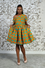 JENI AFRICAN PRINT WOMEN'S MINI DRESS - KEJEO DESIGNS