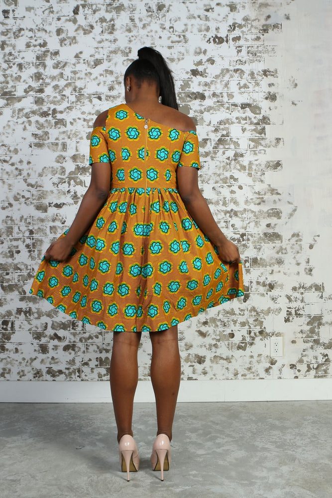 
            
                Load image into Gallery viewer, JENI AFRICAN PRINT WOMEN&amp;#39;S MINI DRESS - KEJEO DESIGNS
            
        