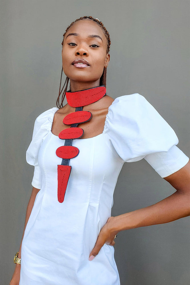 
            
                Load image into Gallery viewer, JOSEPHINE African Beads Necklace - KEJEO DESIGNS
            
        