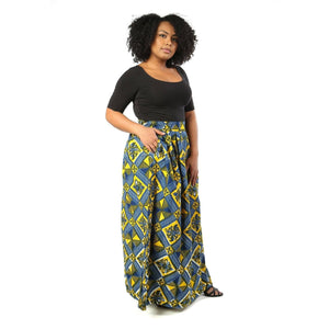 KAMI African Print Maxi Skirt SKIRT KEJEO 