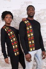 KOUAKOU African Print Long Sleeve Unisex Adults' Shirt - KEJEO DESIGNS