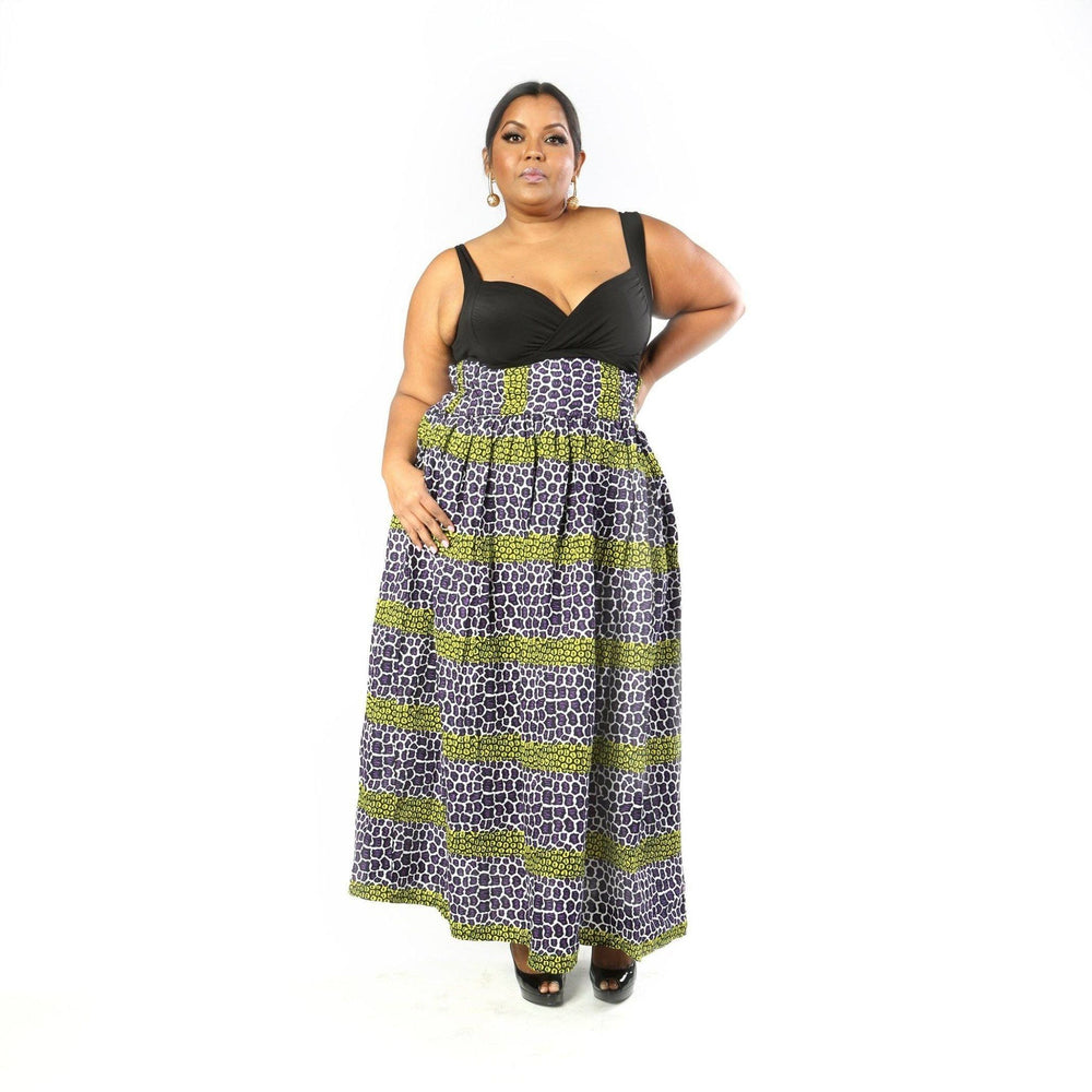 LEBI African Print Maxi Skirt SKIRT KEJEO 