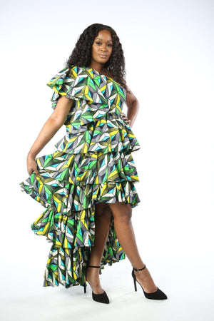 
            
                Load image into Gallery viewer, LEONIA Dress DRESS KEJEO M GREEN 
            
        
