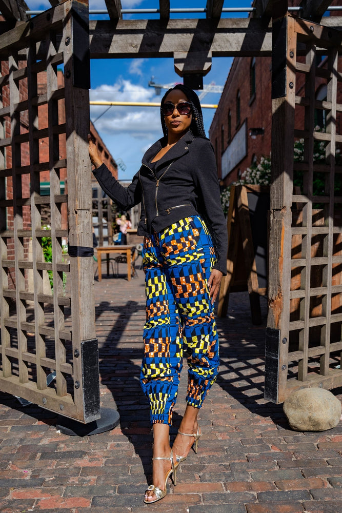 
            
                Load image into Gallery viewer, MAZIRA AFRICAN PRINT WOMEN&amp;#39;S CARGO PANT - KEJEO DESIGNS
            
        